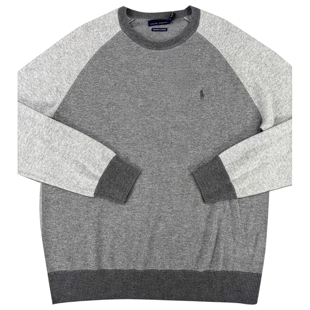 NWOT Polo Ralph Lauren Men's Sweater 100% Cashmere Washable Grey $248 Size L